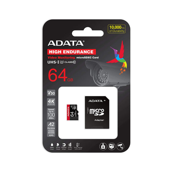 Tarjeta De Memoria MicroSD 64GB Adata High Endurance