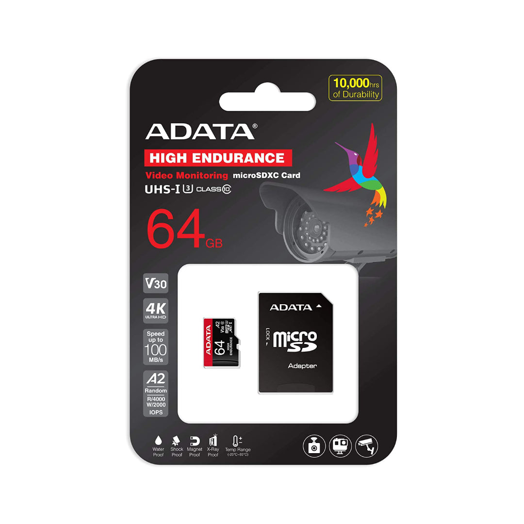 Tarjeta De Memoria MicroSD 64GB Adata High Endurance