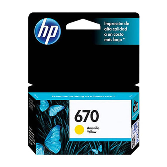 Tinta Catridge Hp 670 Amarillo