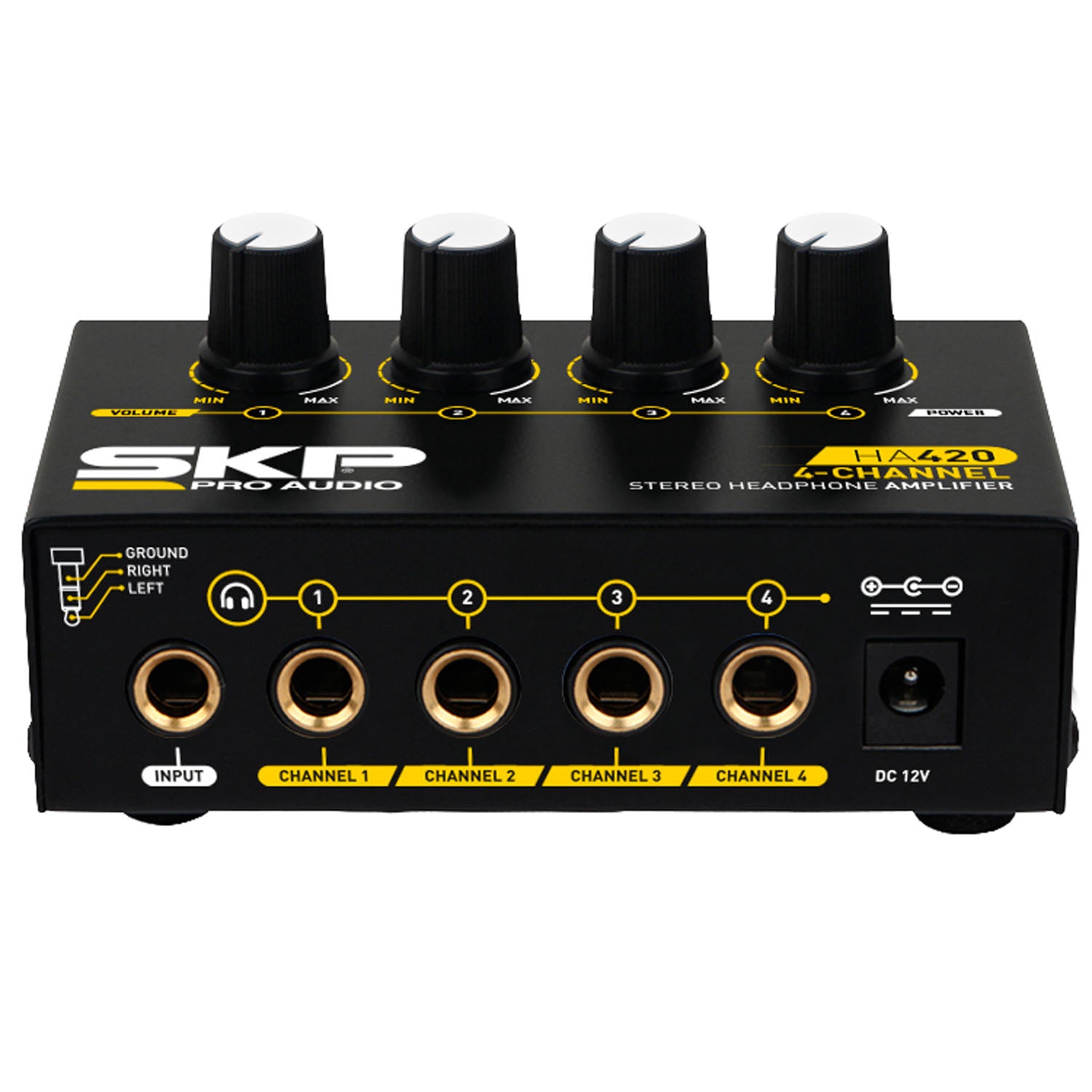 Amplificador Para Audifonos HA420 4Canales Skp Pro Audio
