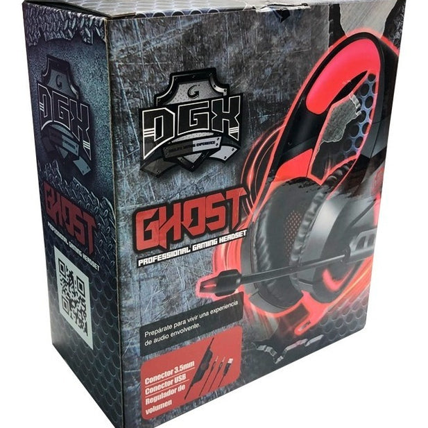 Audífonos Gamer DGX Ghost conector 3,5 y usb (310003)