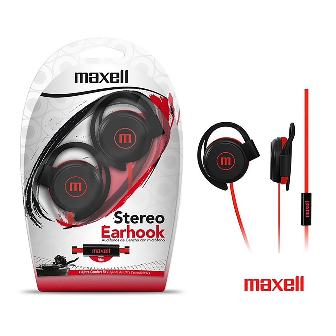 Audífonos  Maxell Manos libres Rojo ( EC-155 )