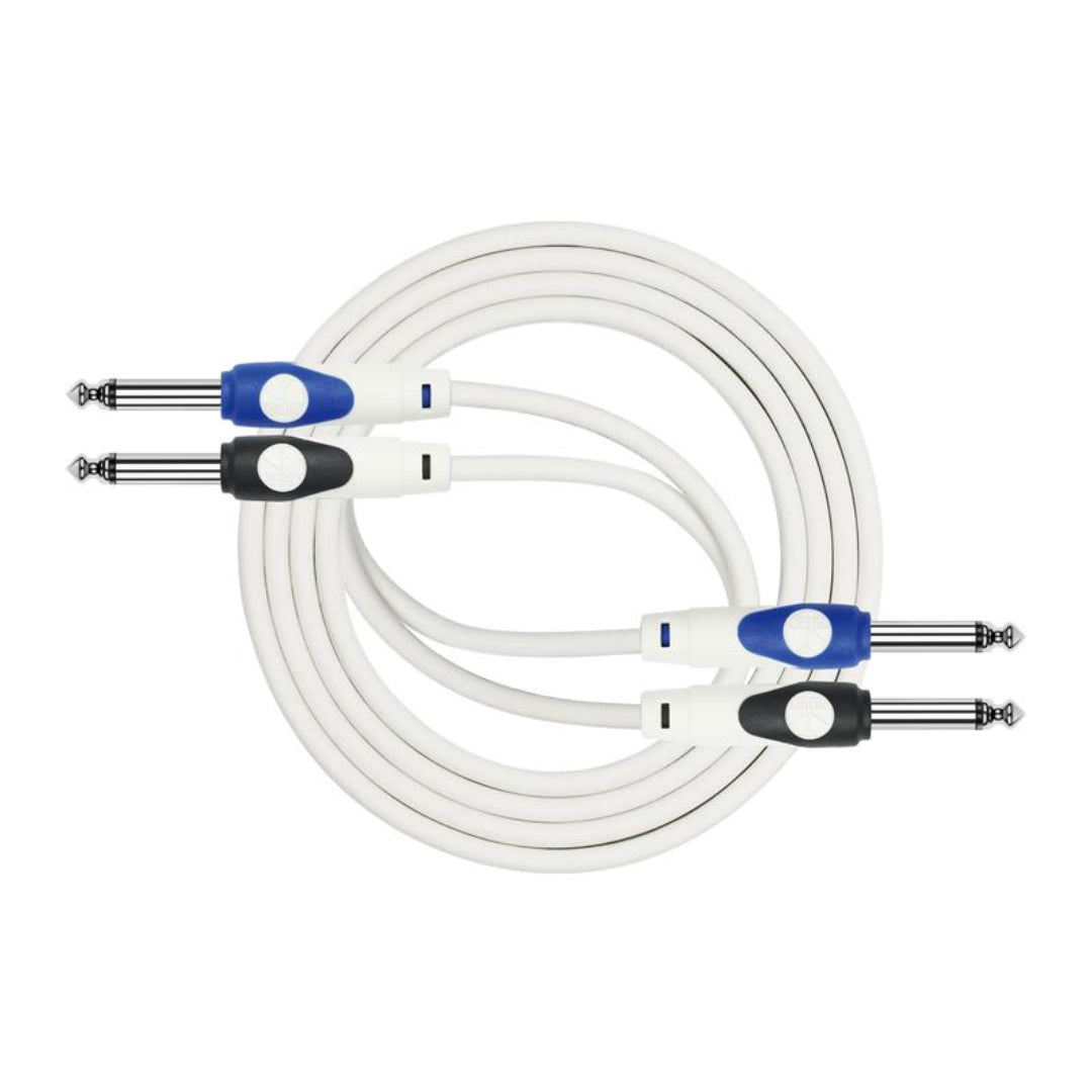 Cable 2 PLUG Mono 3 metros Blanco LGA-406 (2Plug-2Plug)