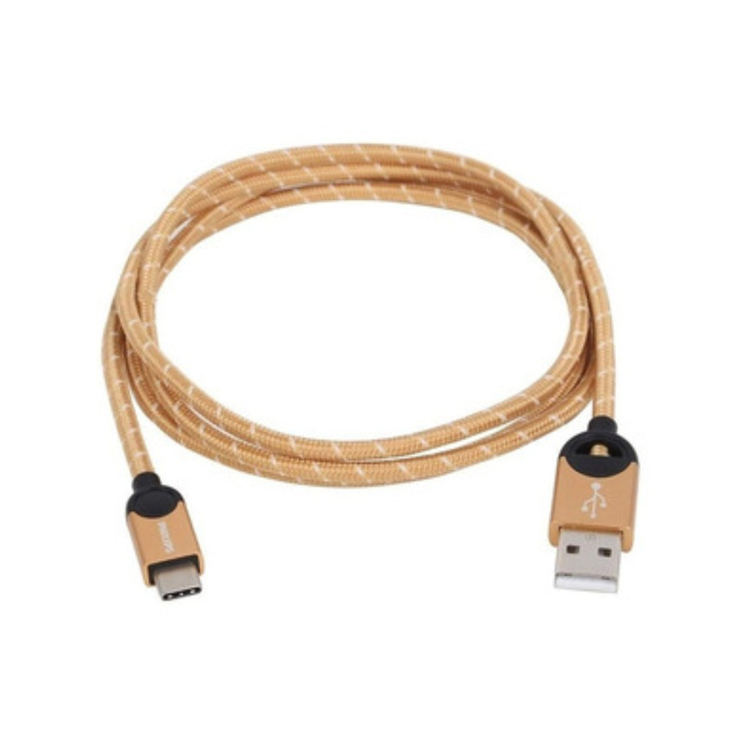 CABLE USB A TIPO-C 1.2MTS TRENZADO PHILIPS DLC2628G