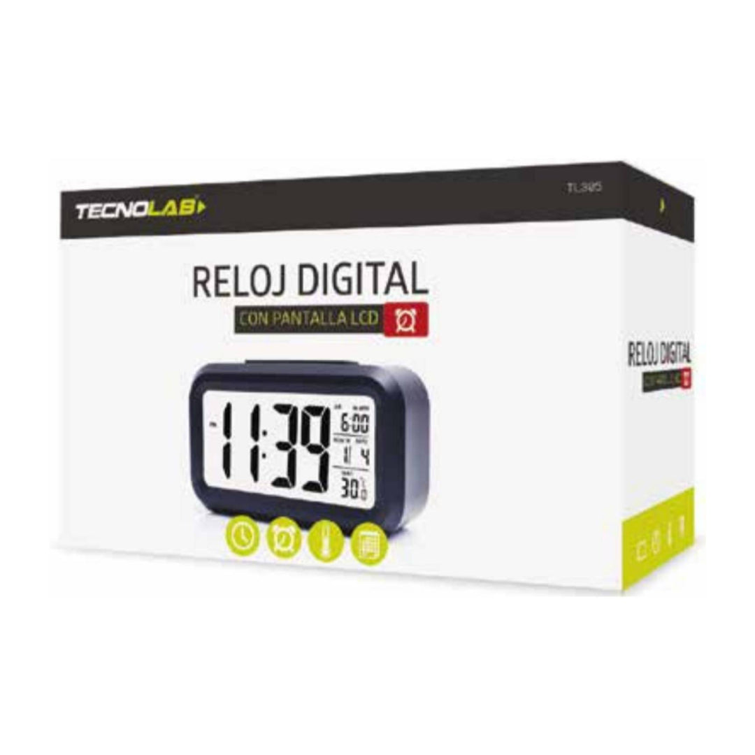 Reloj Digital Pantalla LCD Negro TECNOLAB TL305