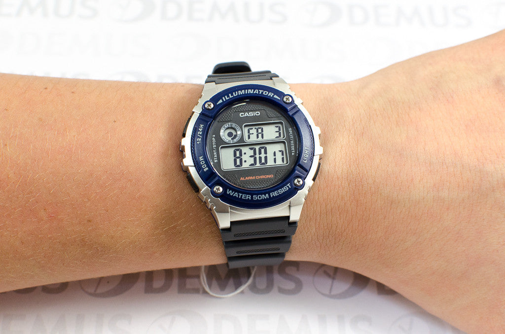 Reloj Casio W-216h-2avdf Resina Niño 100 Original