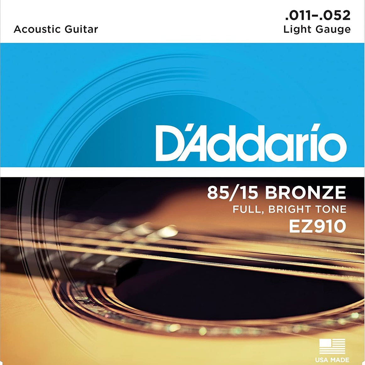 D'ADDARIO EZ910 Cuerdas de metal para Guitarra Acústica 85/15