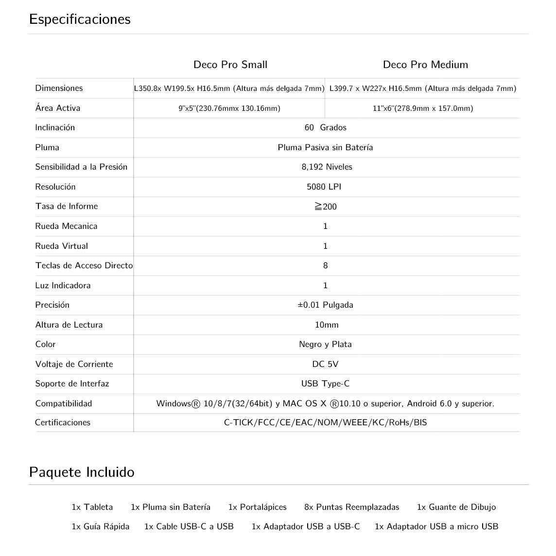 Tableta Gráfica Deco Pro Medium Xp-Pen