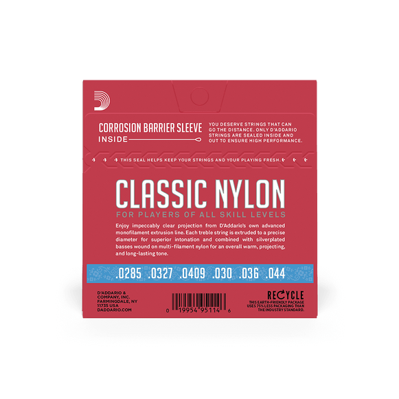 D'ADDARIO EJ27H Classic Cuerdas de nylon Alta Tensión