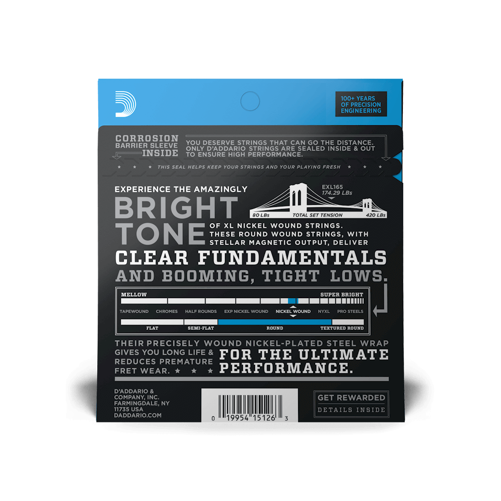 D'ADDARIO EXL165 Cuerdas para Bajo Eléctrico 45-105