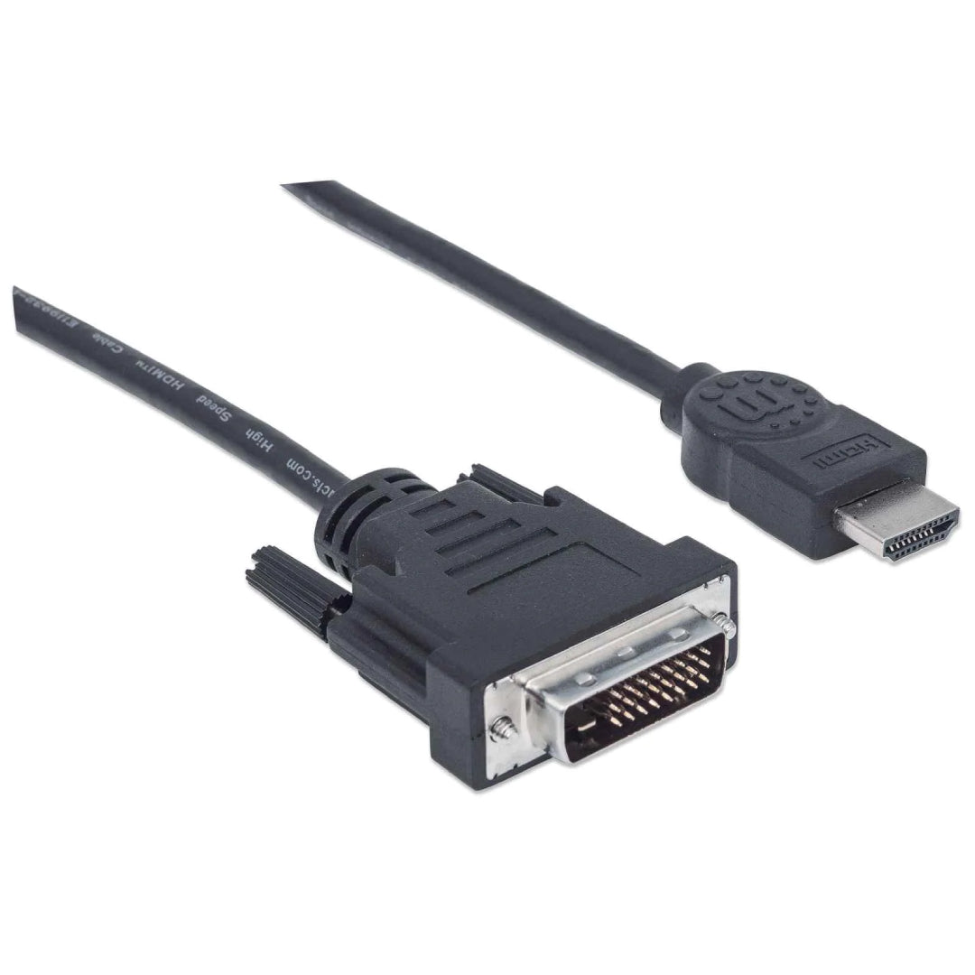 Cable para Monitor HDMI Macho a DVI-D 24+1 Macho Manhattan 1.8 mts.