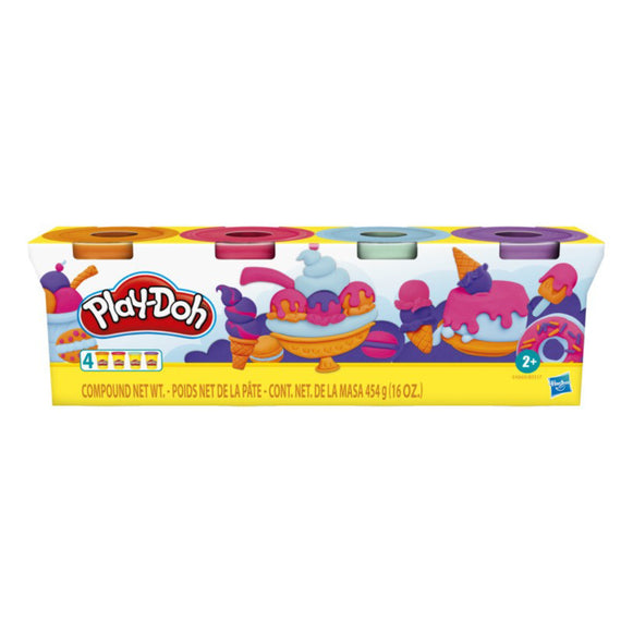 PLAY DOH Masa PACK 4 Latas GOLOSINAS E4869