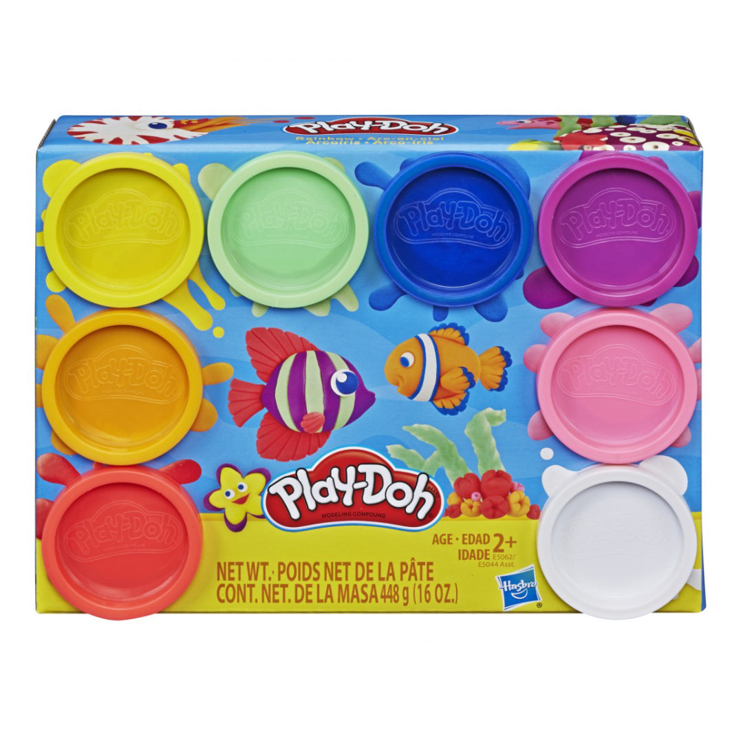Play-Doh Pack 8 latas de Masas Arcoiris hasbro E5062