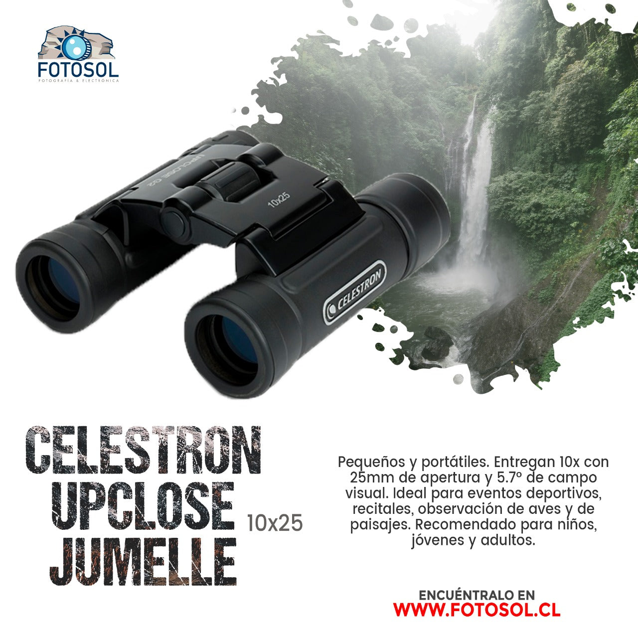 Binoculares Celestron Ups Close Jumelle  10x25