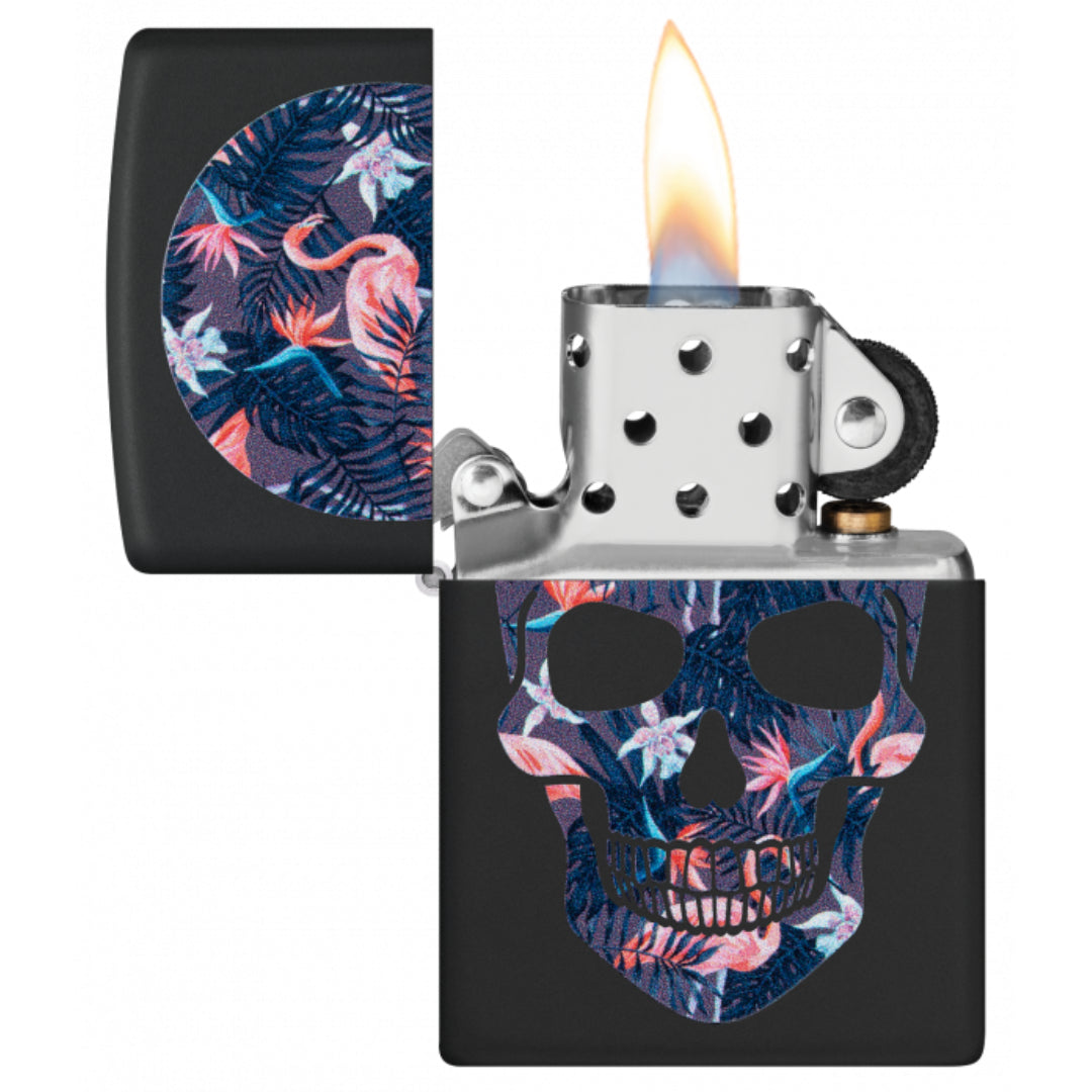 ZIPPO 49771 FLAMINGO SKULL DESIGN