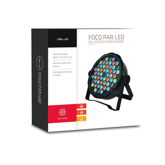 FOCO PAR LED 58 LUCES RGBW DBLUE DBFLED001