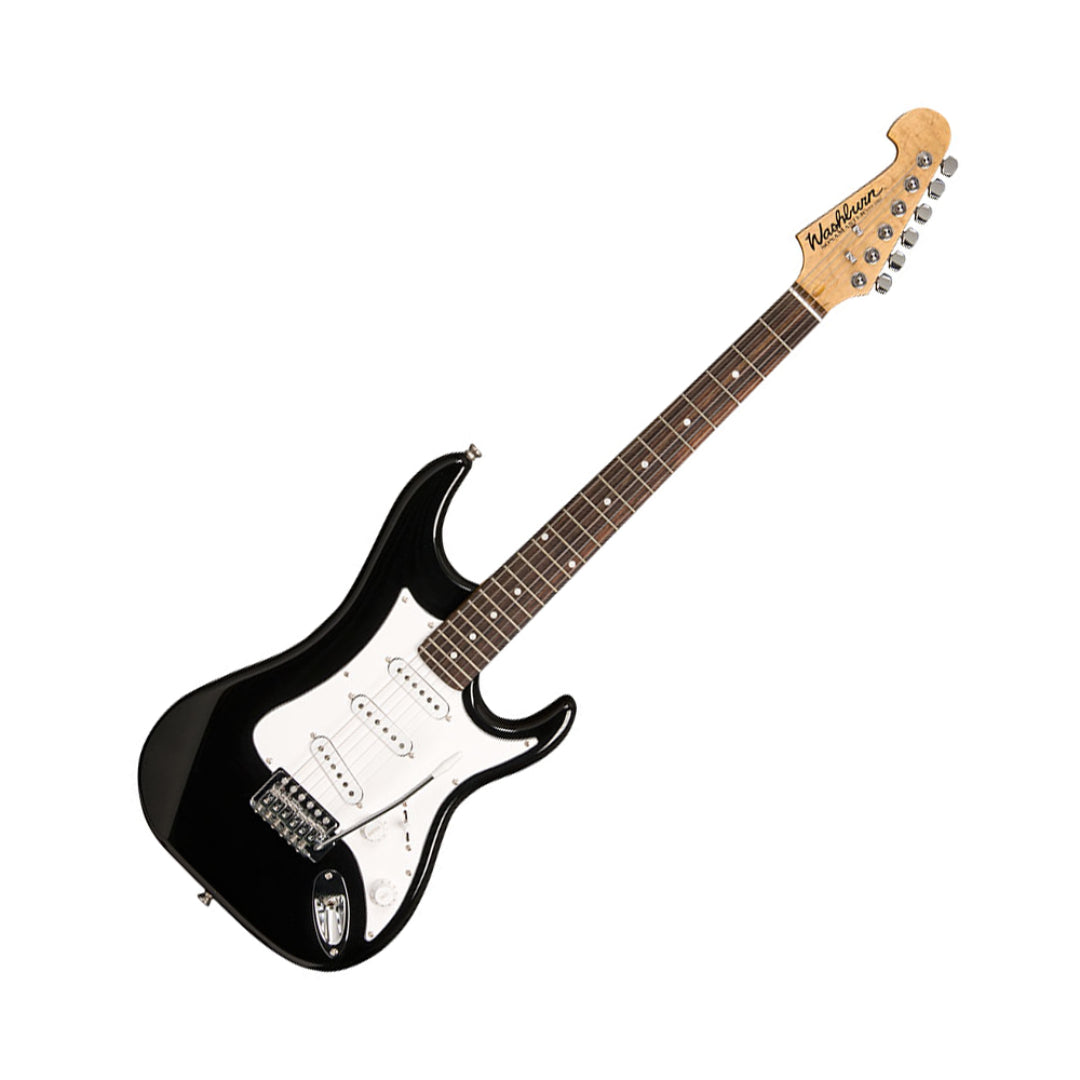 GUITARRA ELECTRICA STRATOCASTER NEGRA WASHBURN S1B