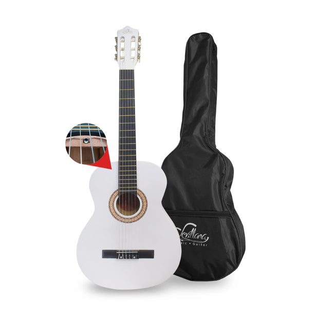 Guitarra Clásica Acústica Blanca 39" Sevillana 8450