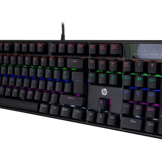 Teclado Mecánico HP GK320 gamer (usb,rgb,anti ghosting,español)