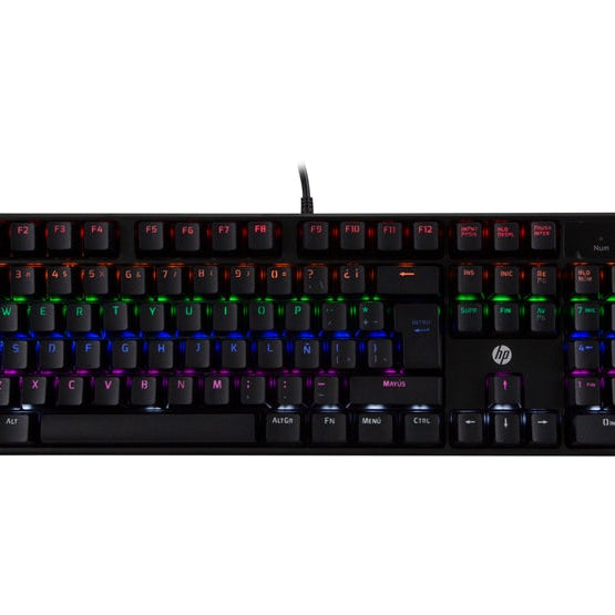 Teclado Mecánico HP GK320 gamer (usb,rgb,anti ghosting,español)