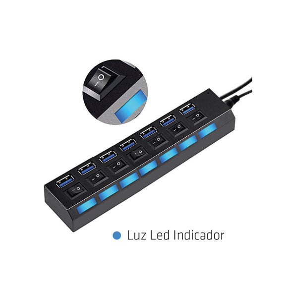 HUB 7 PUERTOS USB 3.0 TECNOLAB TL344