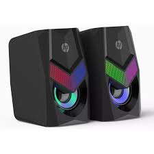 Parlantes HP DHE-6000 RGB LED 2x3W 160Hz-20KHz Jack 3,5mm USB para PC