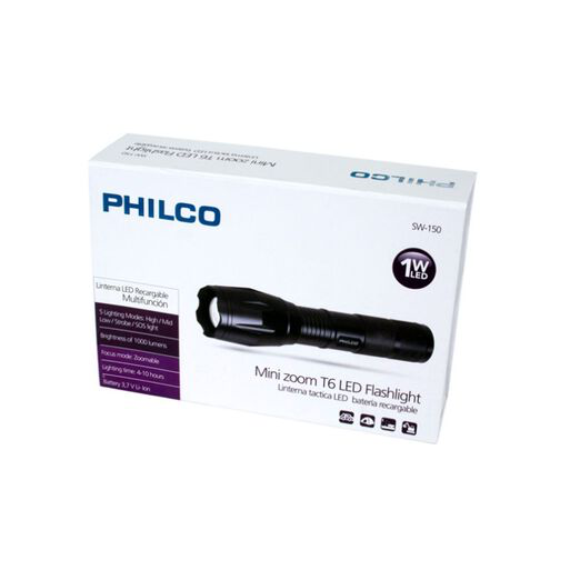 Linterna Led PHILCO  Recargable Multifuncion SW-150