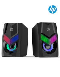 Parlantes HP DHE-6000 RGB LED 2x3W 160Hz-20KHz Jack 3,5mm USB para PC