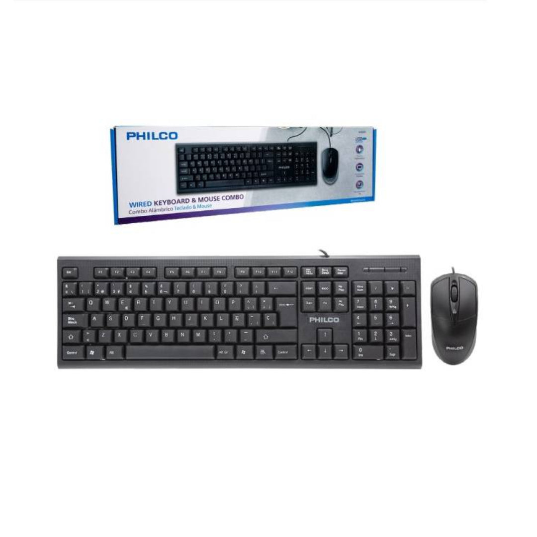 KIT ALAMBRICO TECLADO + MOUSE PHILCO K4500