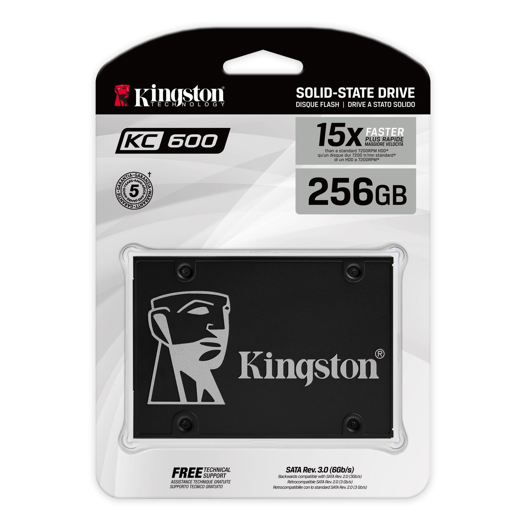 Disco Duro SSD (Unidad Estado Solido) Interno 256 GB KINGSTON KC600