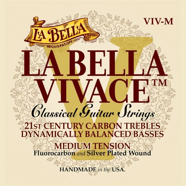 SET CUERDA La Bella Set De Cuerdas Para Guitarra Vivace Fluorocarbon y Silver plated wound VIV-M