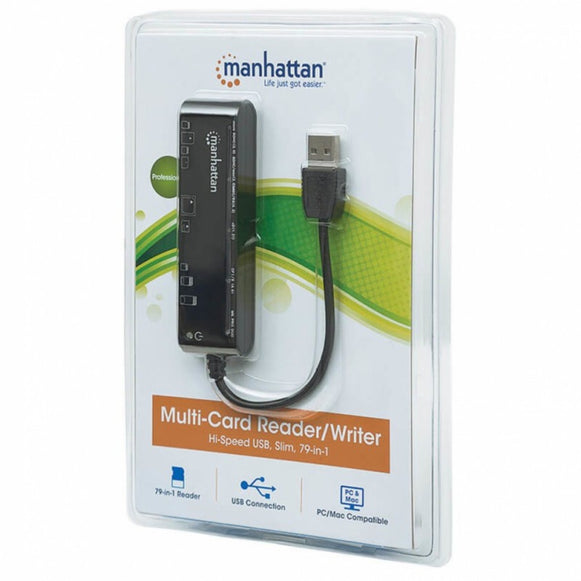 Lector Memoria Slim Manhattan Usb 2.0