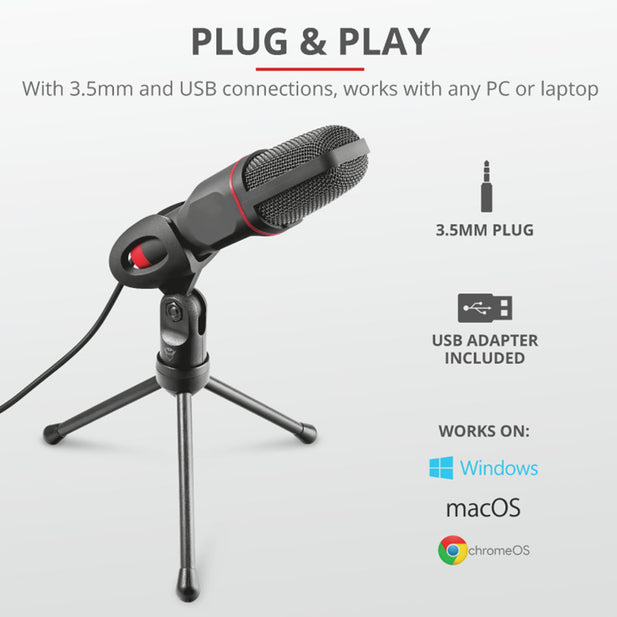 Micrófono Gamer conecxion 3,5 y USB Trust Mico ( 2191 )