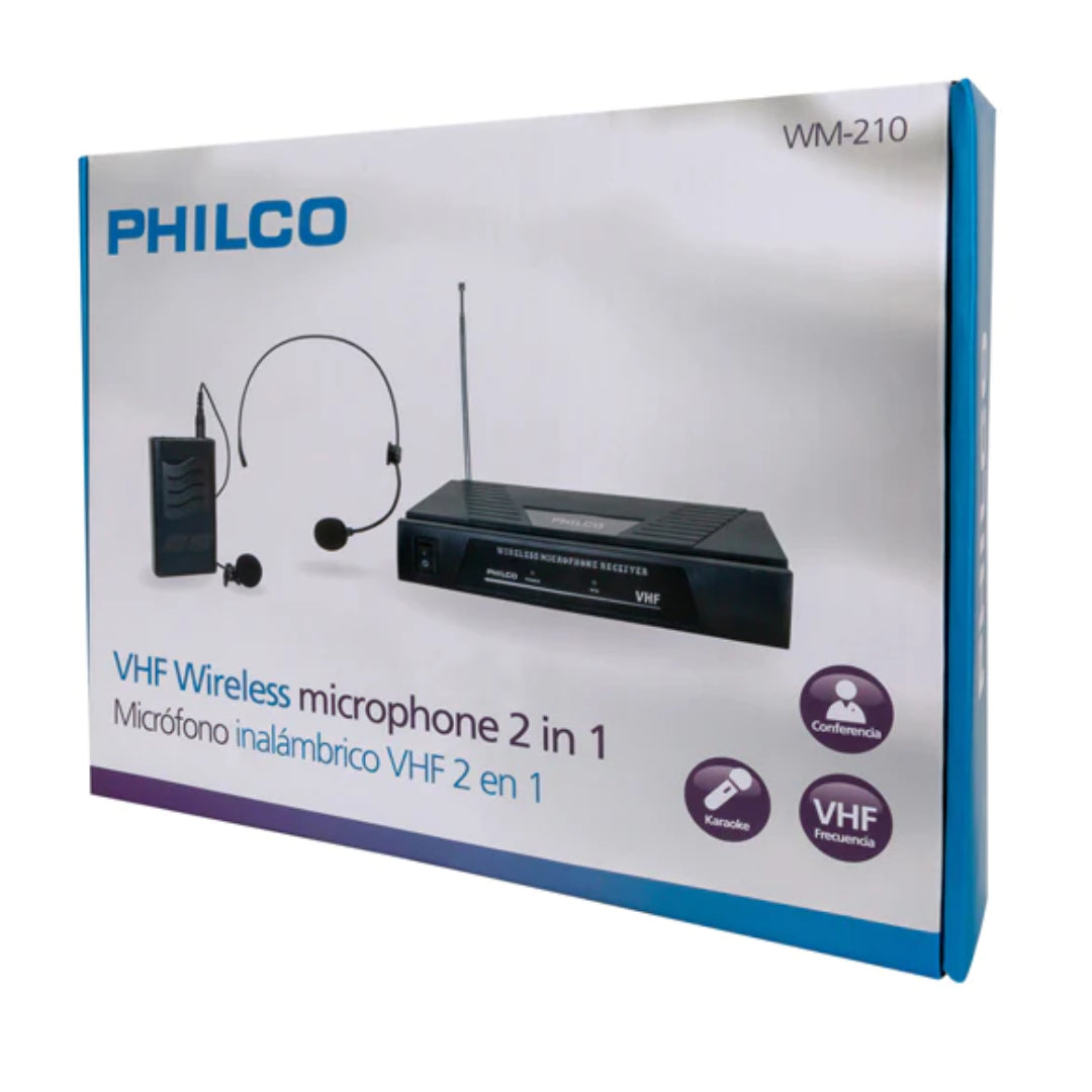 Micrófono Inalámbrico Philco 2 en 1 WM-210