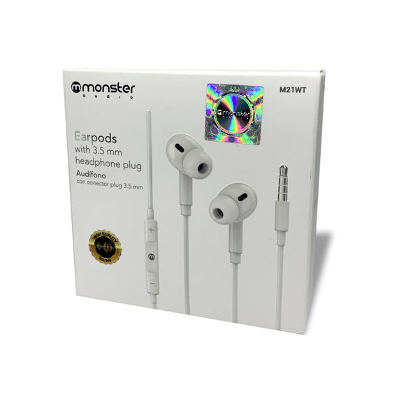 Audifonos con M/L Blanco MONSTER M21WT