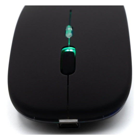 MOUSE INALAMBRICO Y BLUETOOTH RGB NEGRO TECMASTER TM-100516-BK