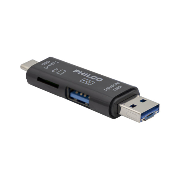 Lector Micro SD / USB 3 EN 1 OTG PHILCO