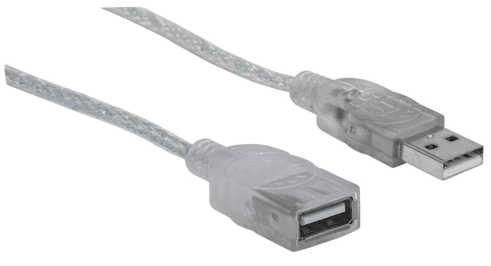Cable de Extensión USB 2.0 de Alta Velocidad Manhattan 4,5 mts