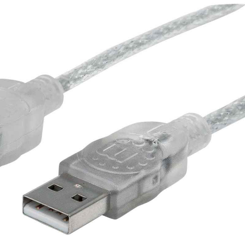 Cable de Extensión USB 2.0 de Alta Velocidad Manhattan 4,5 mts