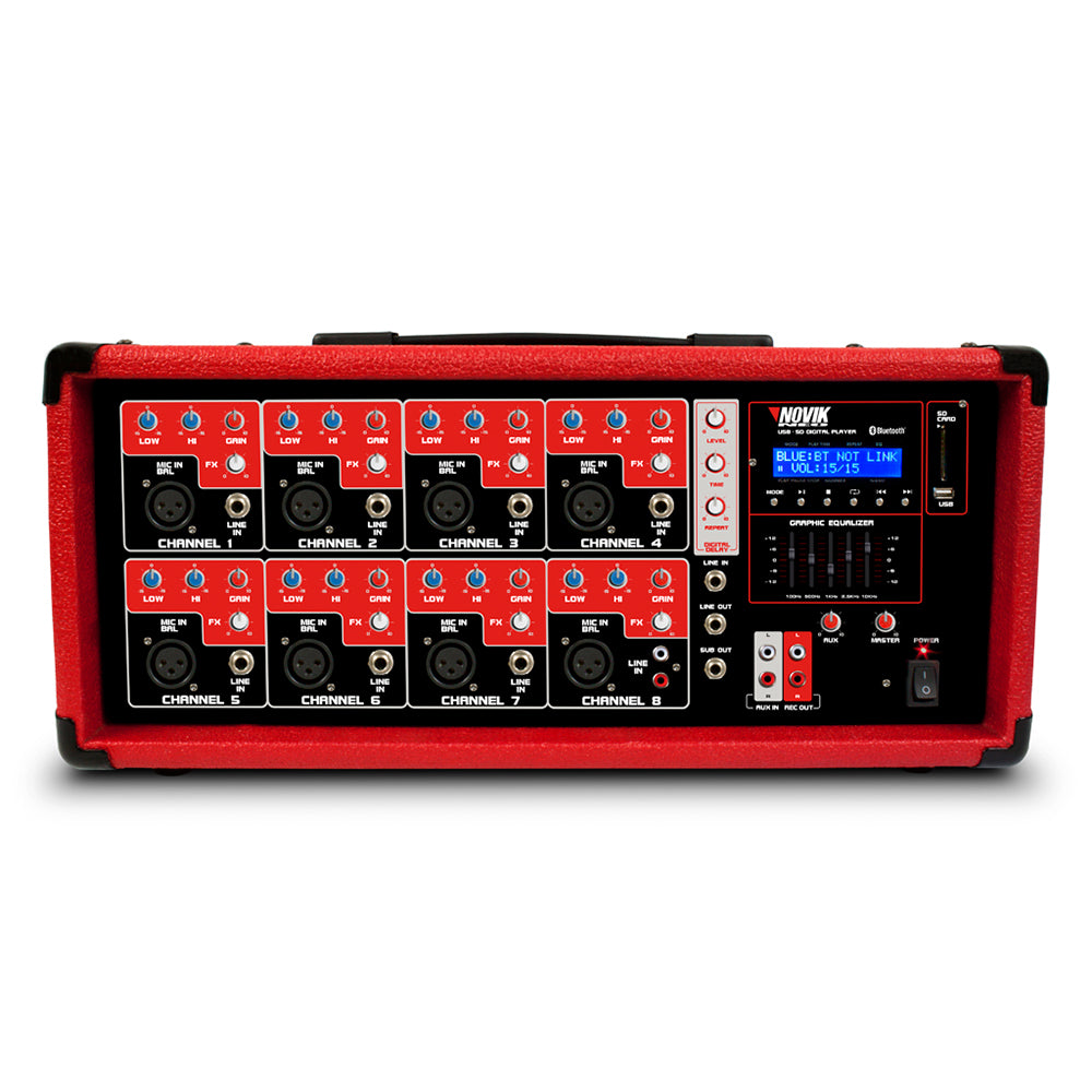 Power Mixer 8 Canales NOVIK NVK-8500BT