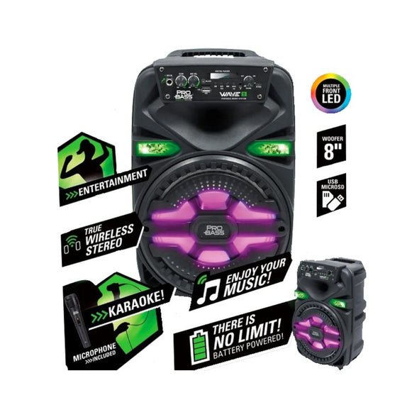 Parlante Recargable Portable PROBASS WAVE 8