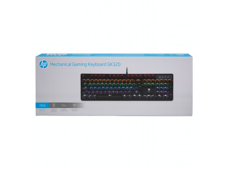 Teclado Mecánico HP GK320 gamer (usb,rgb,anti ghosting,español)