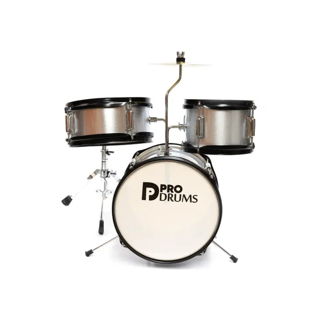 Batería infantil Pro Drums PRD01-SV de 3 piezas plateada