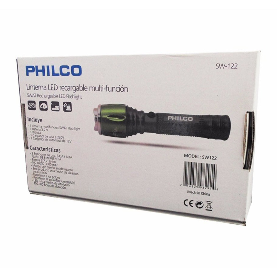 Linterna Led Recargable Philco SW-122