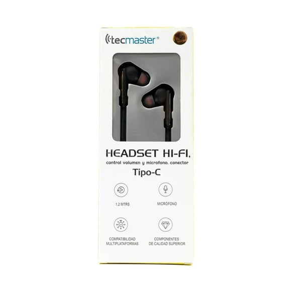 AUDIFONOS C/ML TIPO-C TECMASTER TM-300517