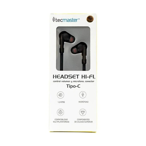 AUDIFONOS C/ML TIPO-C TECMASTER TM-300517