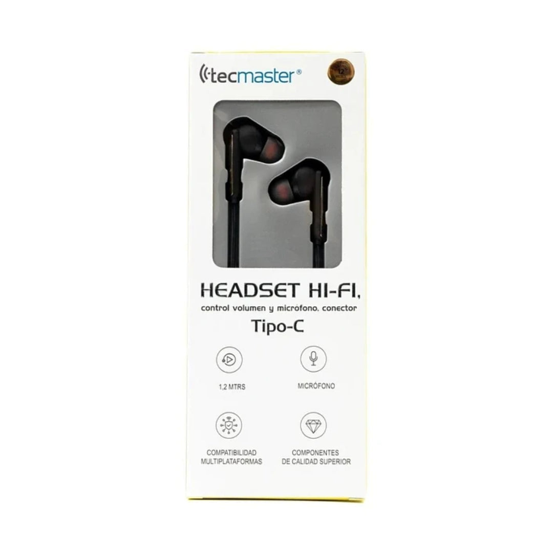 AUDIFONOS C/ML TIPO-C TECMASTER TM-300517