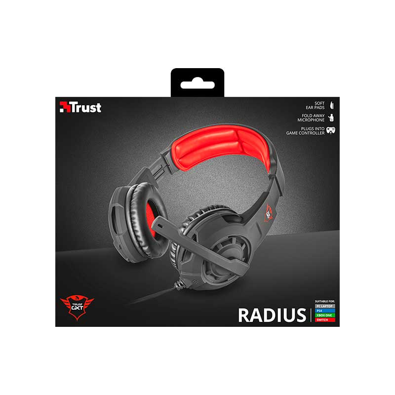 Audífonos Gamer GXT Radius Trust  3,5 mm dual y single