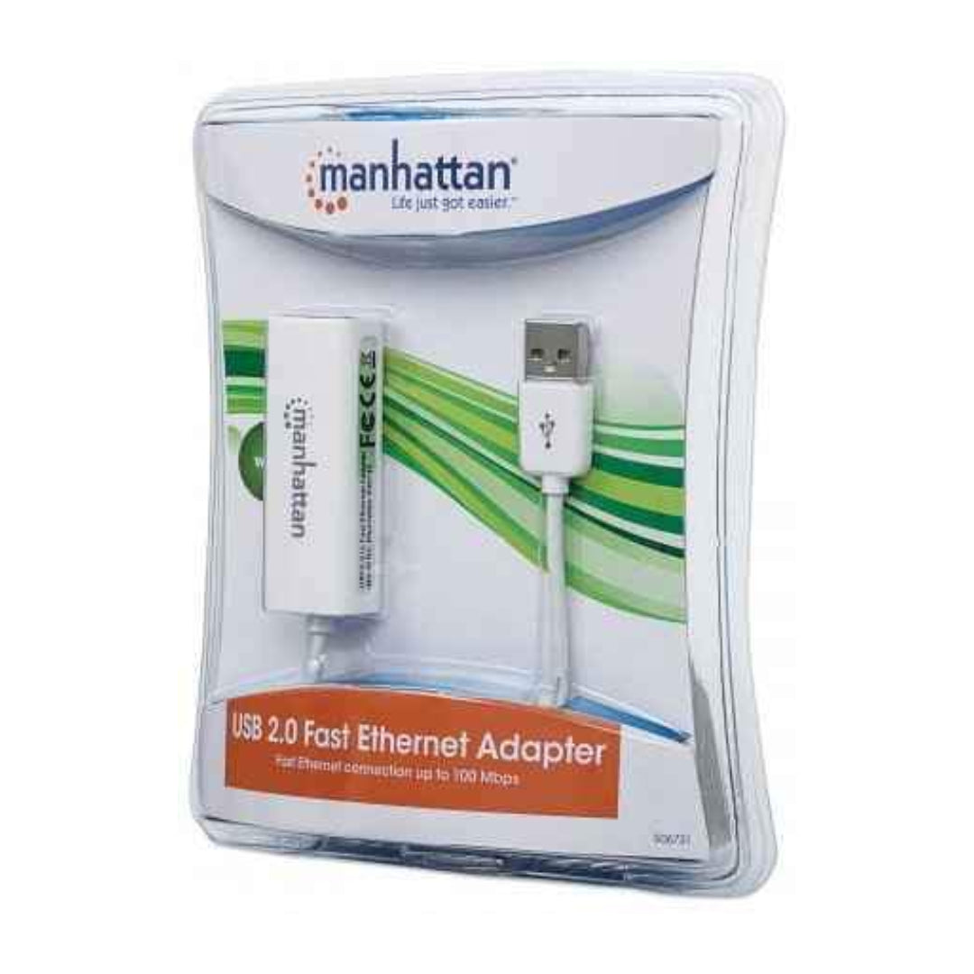 Adaptador USB 2.0 a Red Ethernet  Manhattan