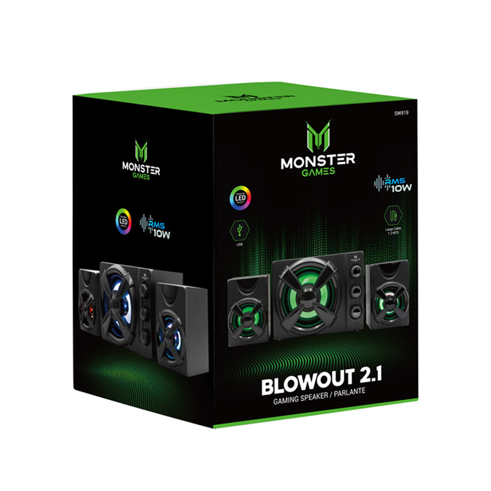 SUBWOOFER BLOWOUT 2.1 MONSTER GAMES SW919
